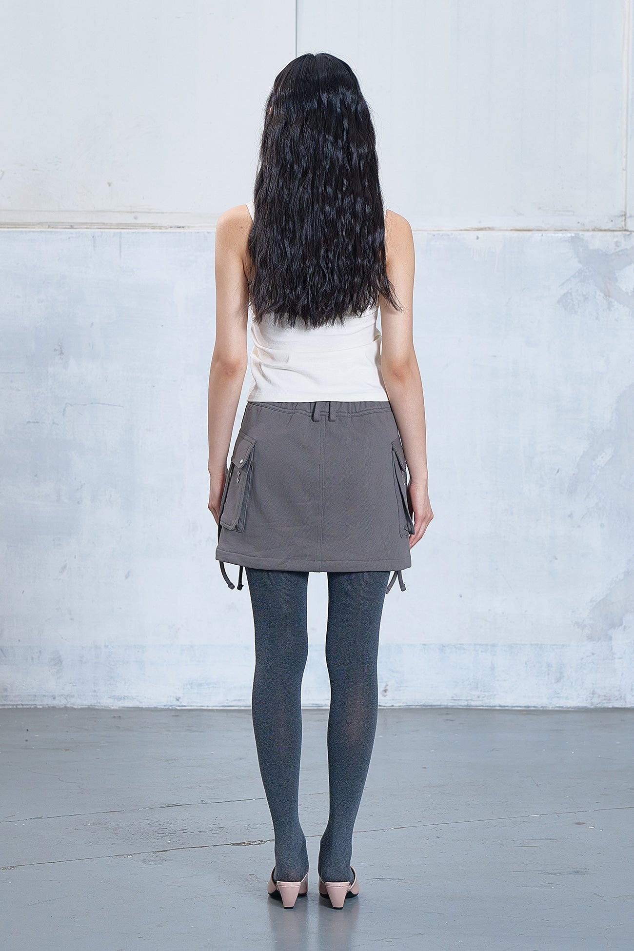 Deinet - Jersey Mini Skirt (Charcoal) product image 3 | TRAB K-Fashion Australia