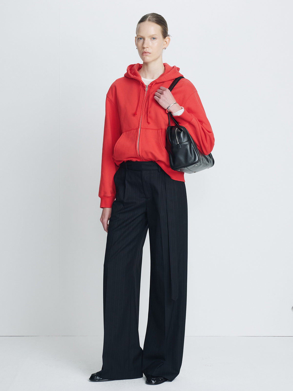 Tonywack - Garment Washed Zip-Up Hoodie (Faded Red) product image 2 | TRAB K-Fashion Australia