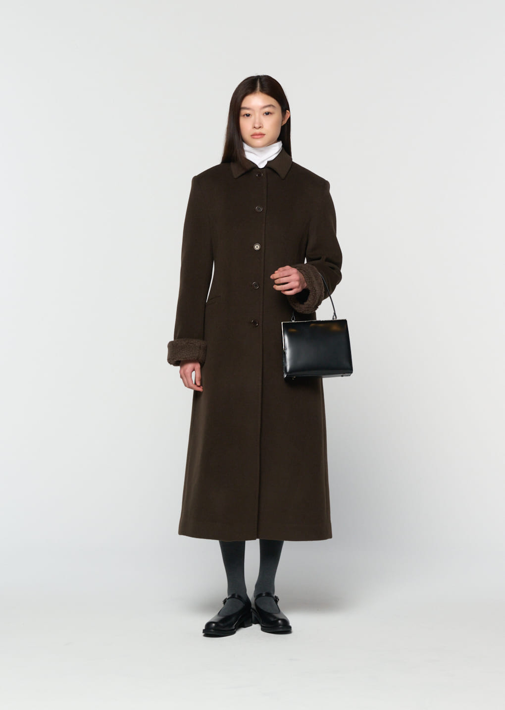 Amomento - single maxi long coat (Brown) product image 5 | TRAB K-Fashion Australia