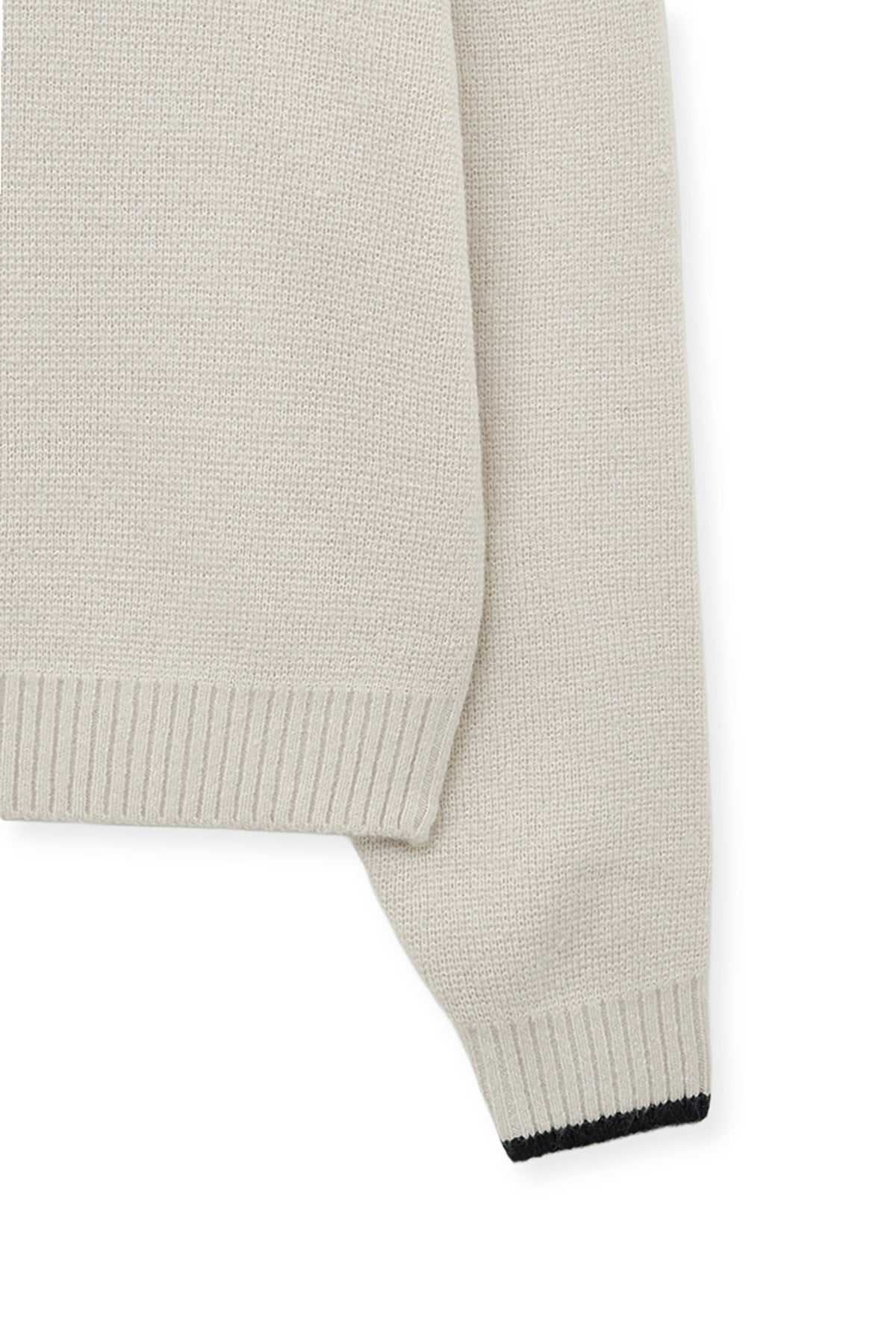 Matin Kim - Back Logo Collar Knit Top (Ivory) product image 5 | TRAB K-Fashion Australia