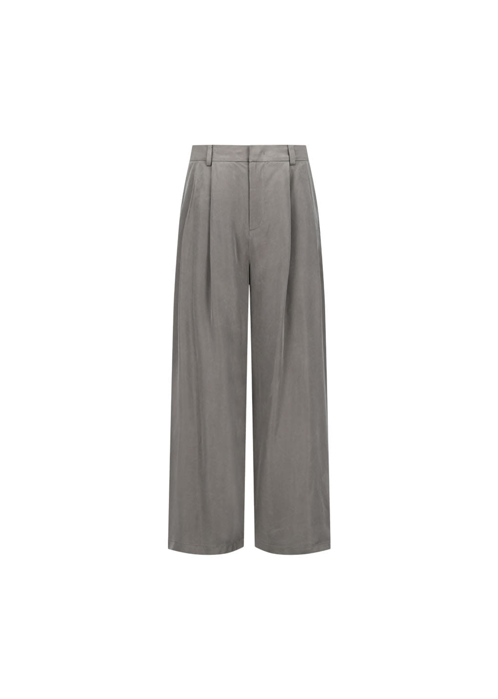 Amomento - Men's Cupro Two Tuck Wide Pants (Grey) product image 5 | TRAB K-Fashion Australia