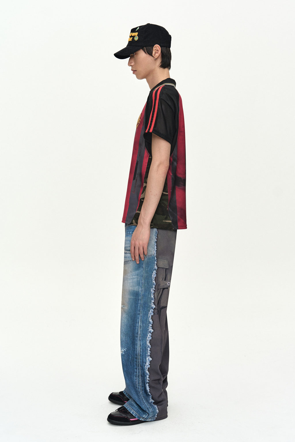 Andersson Bell - Reworked Football T-Shirt (Black/Red) product image 3 | TRAB K-Fashion Australia