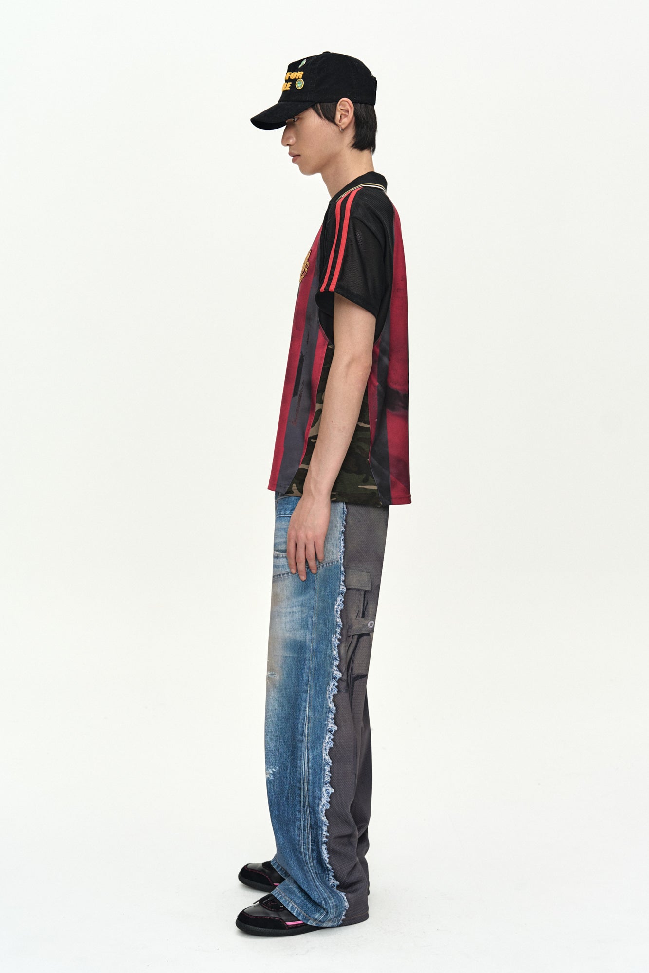 Andersson Bell - Reworked Football T-Shirt (Black/Red) product image 3 | TRAB K-Fashion Australia