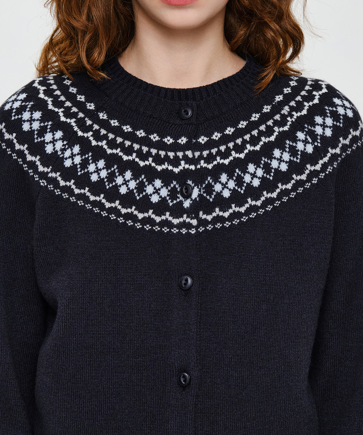 Marithe & Francois Girbaud - Small Classic Logo Nordic Cardigan Set Up (Navy) product image 3 | TRAB K-Fashion Australia