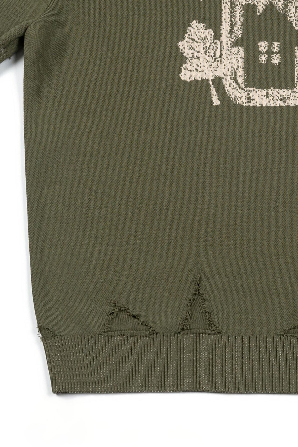 Ioedle - Utopia Vintage Jacquard Short Sleeve Knit (Khaki) product image 6 | TRAB K-Fashion Australia