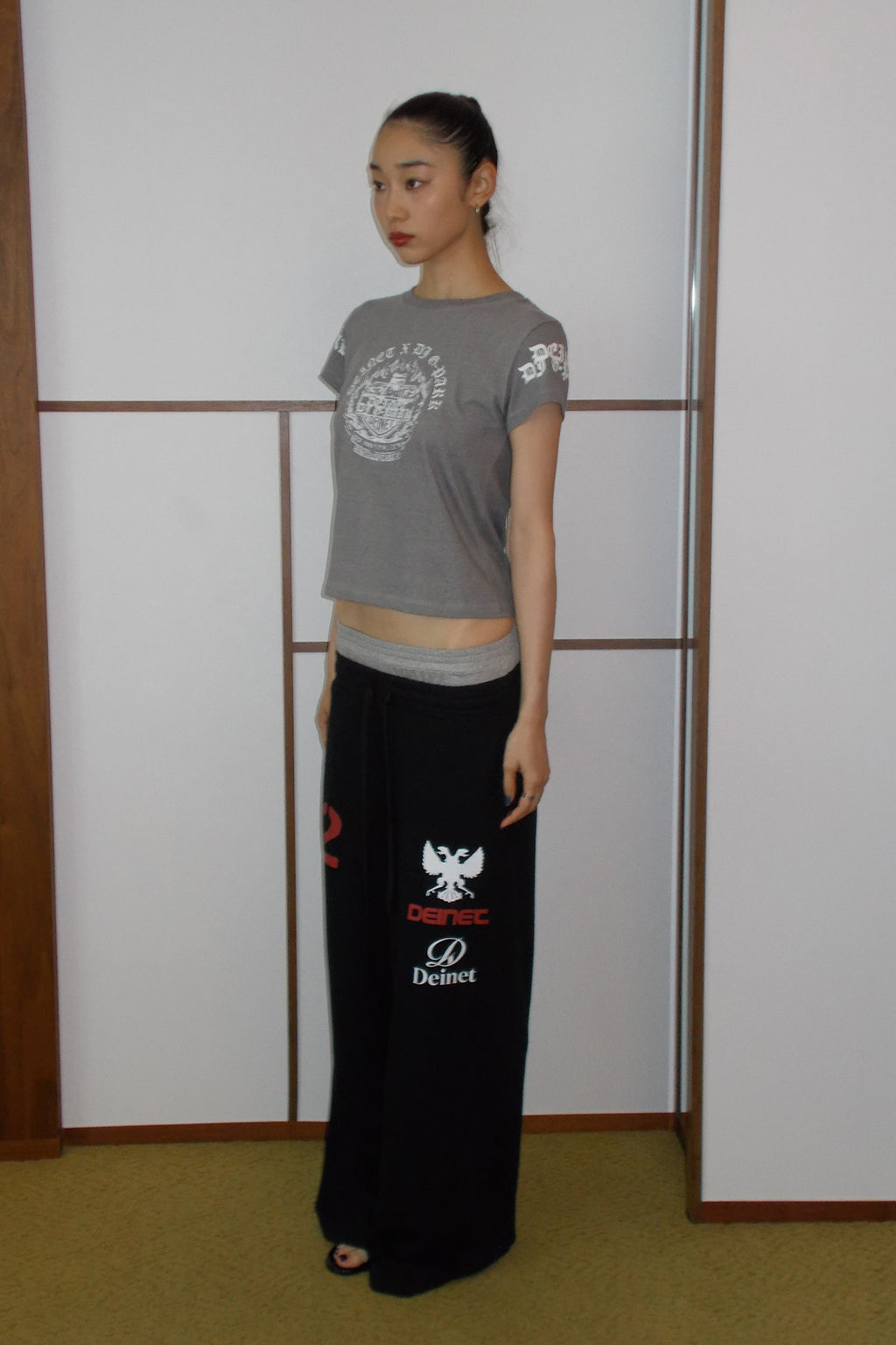 Deinet - Layered 2 Graphic Sweatpants (Black) product image 5 | TRAB K-Fashion Australia