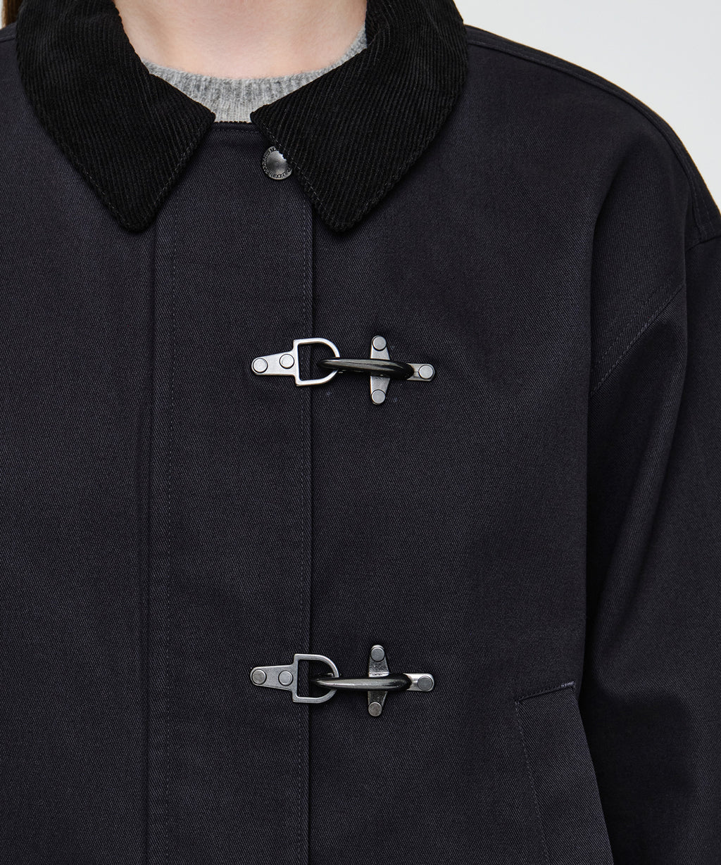 Marithe & Francois Girbaud - Cotton Crop Work Jacket (Dark Navy) product image 4 | TRAB K-Fashion Australia