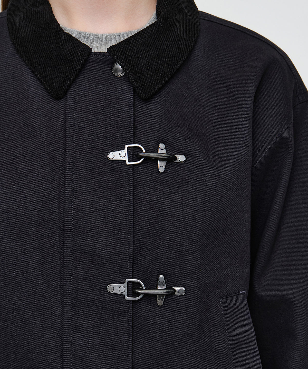 Marithe & Francois Girbaud - Cotton Crop Work Jacket (Dark Navy) product image 4 | TRAB K-Fashion Australia