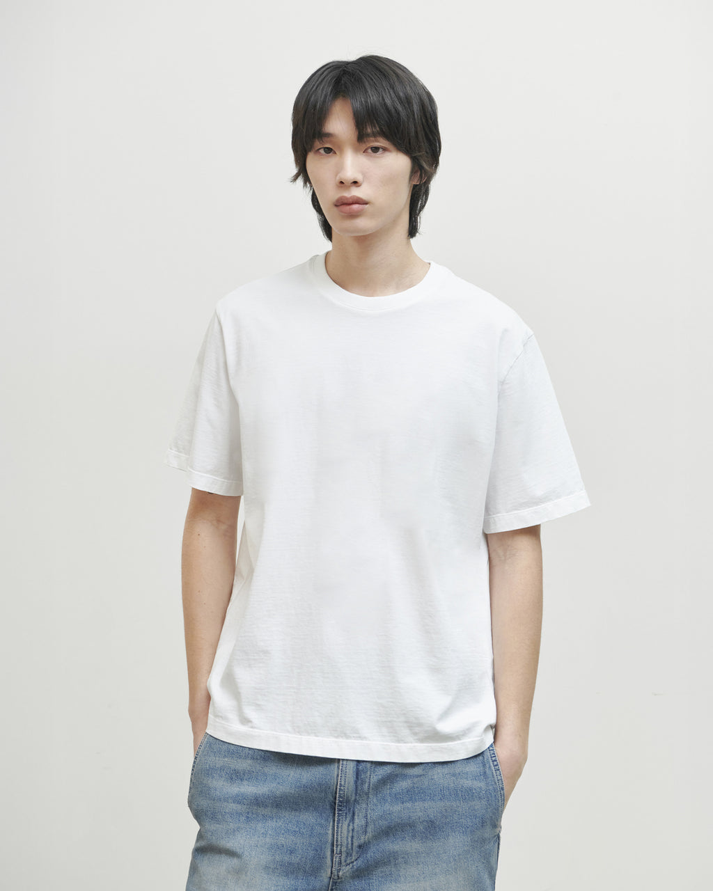 Brownyard - Waist Cut T Shirt (White) product image 1 | TRAB K-Fashion Australia