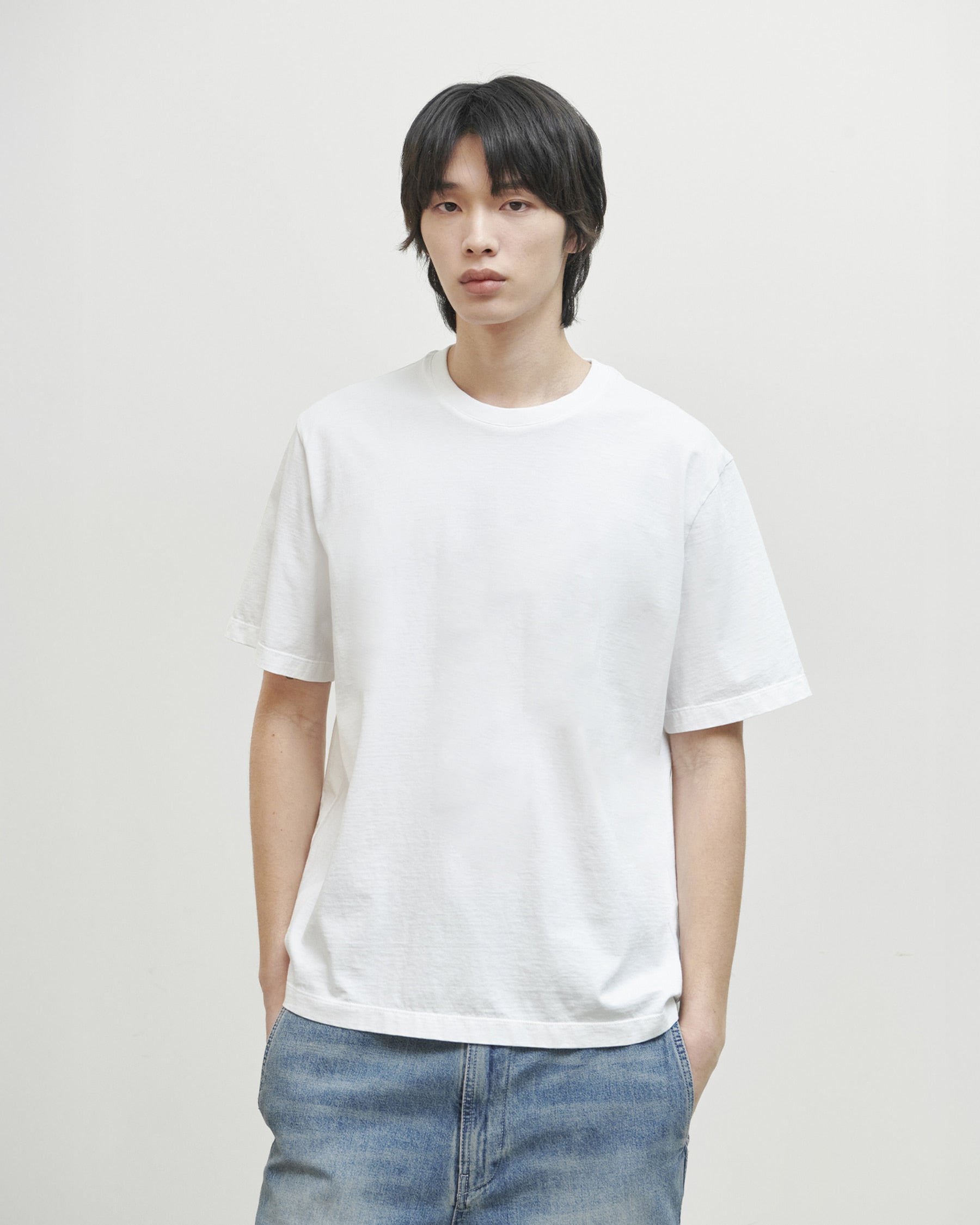 Brownyard - Waist Cut T Shirt (White) product image 1 | TRAB K-Fashion Australia