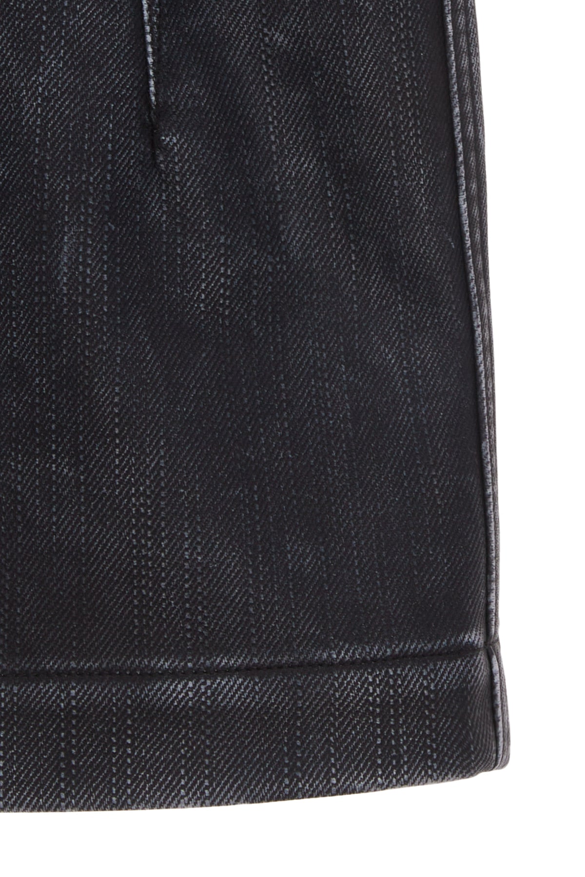 Matin Kim - Zipper Pocket Washed Leather Mini Skirt (Navy) product image 4 | TRAB K-Fashion Australia