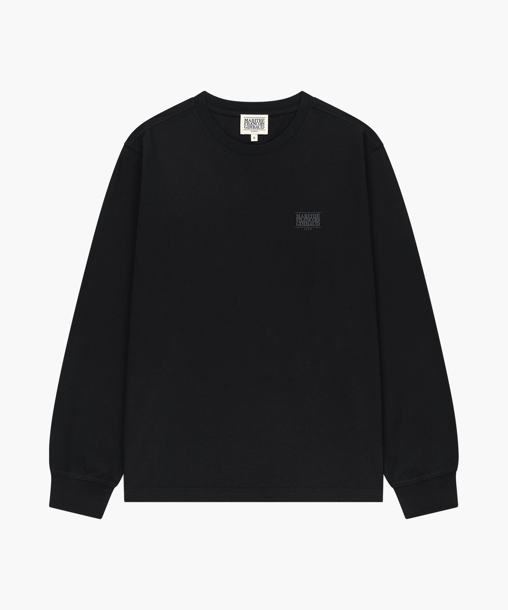 Marithe & Francois Girbaud - Small Classic Logo Long Sleeve Tee (Black) product image 5 | TRAB K-Fashion Australia