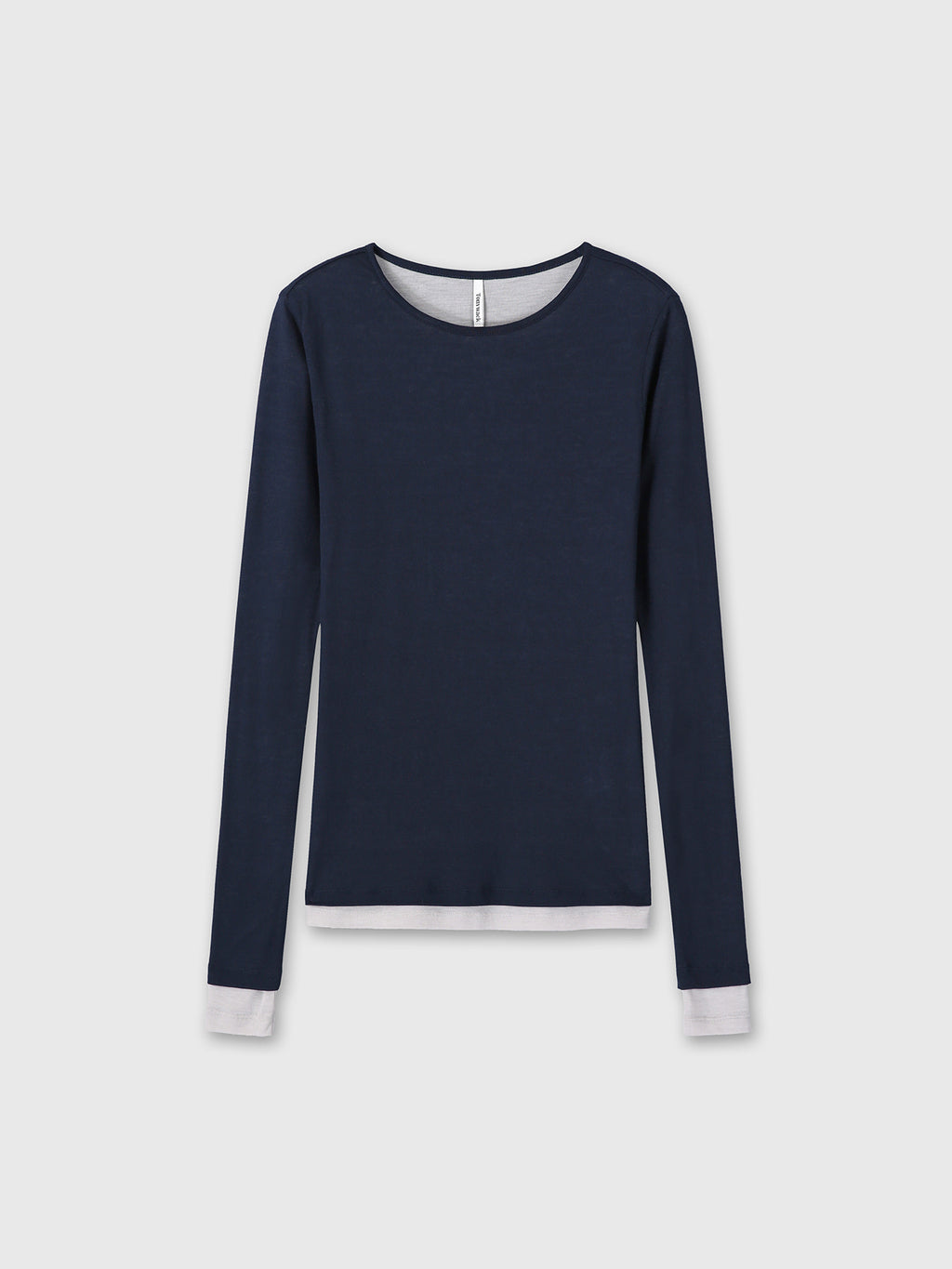 Tonywack - Tencel Layered Long Sleeve (Navy/Grey) product image 7 | TRAB K-Fashion Australia