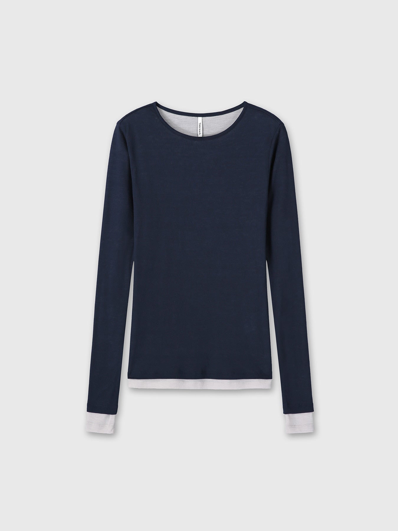 Tonywack - Tencel Layered Long Sleeve (Navy/Grey) product image 7 | TRAB K-Fashion Australia