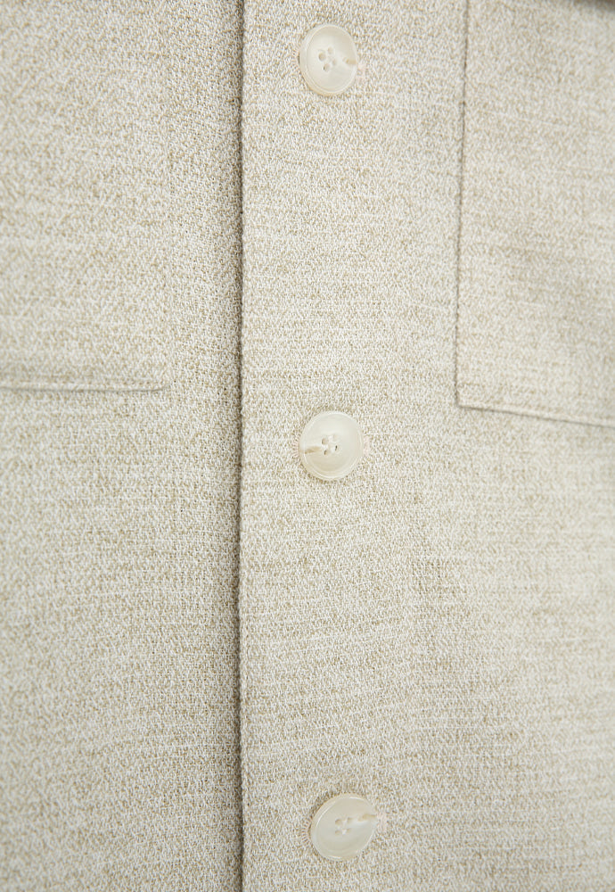 Tonywack - Wool And Lyocell Natural Tweed Shirt Jacket (Sage Beige) product image 10 | TRAB K-Fashion Australia
