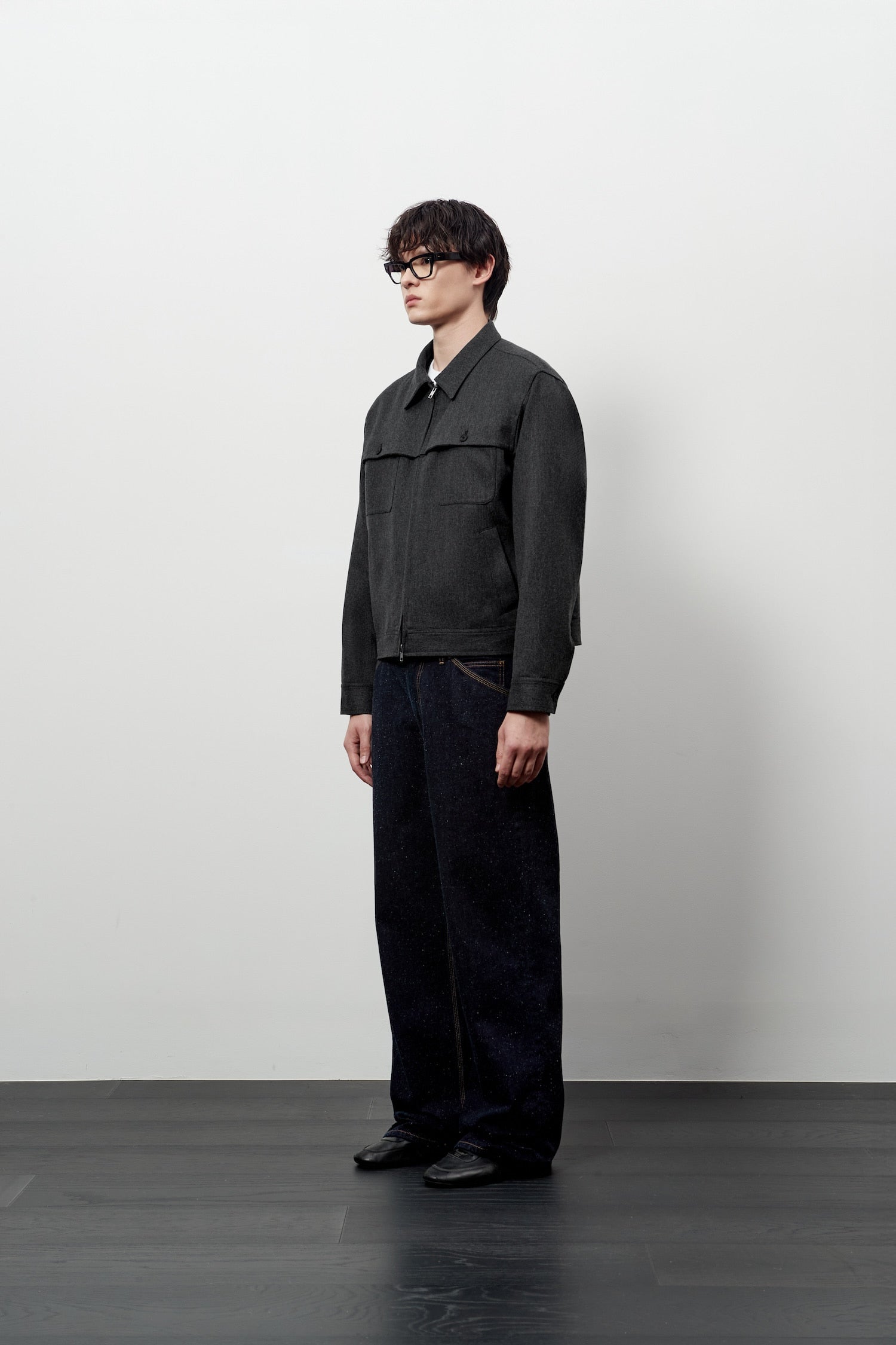 Stu - Cover Pocket Crop Jacket (Grey) product image 2 | TRAB K-Fashion Australia