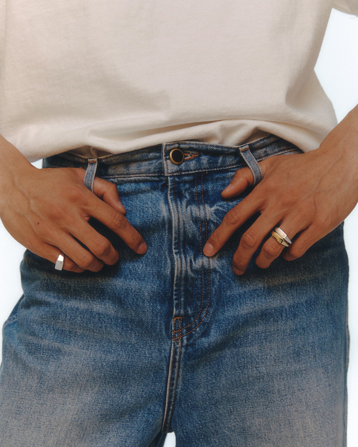 Numbering - A13 Slim Signet Ring #7401 product image 1 | TRAB K-Fashion Australia