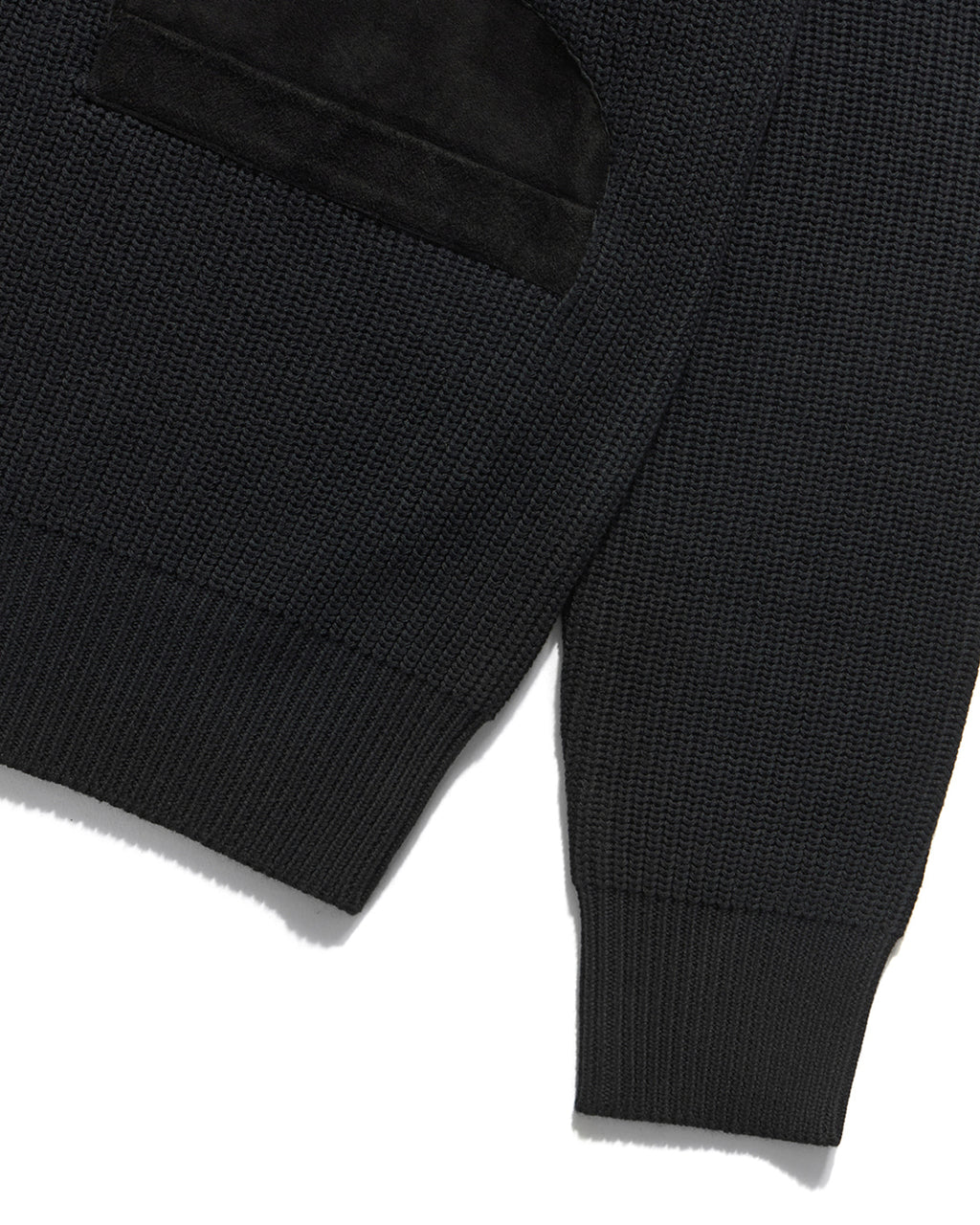 Eastlogue - Leather Patch Drivers Zip-up Knit (Black) product image 8 | TRAB K-Fashion Australia