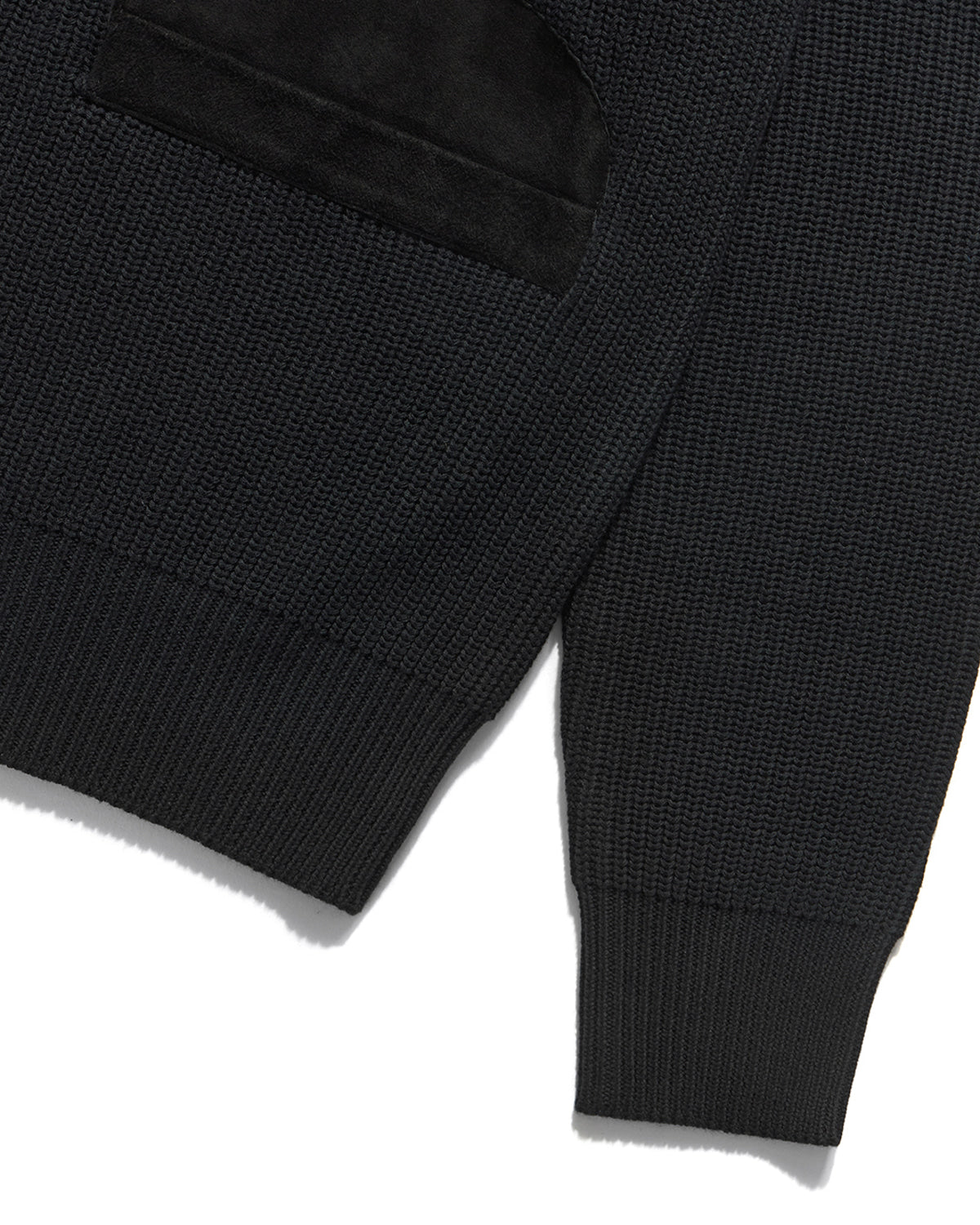 Eastlogue - Leather Patch Drivers Zip-up Knit (Black) product image 8 | TRAB K-Fashion Australia