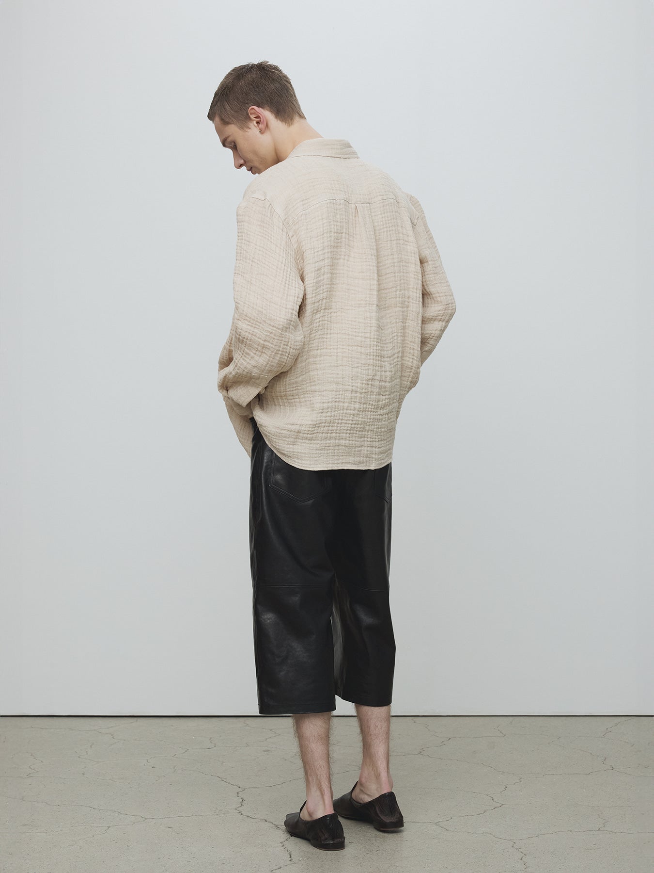 Tonywack - Double Weave Linen Shirt (French Beige) product image 2 | TRAB K-Fashion Australia