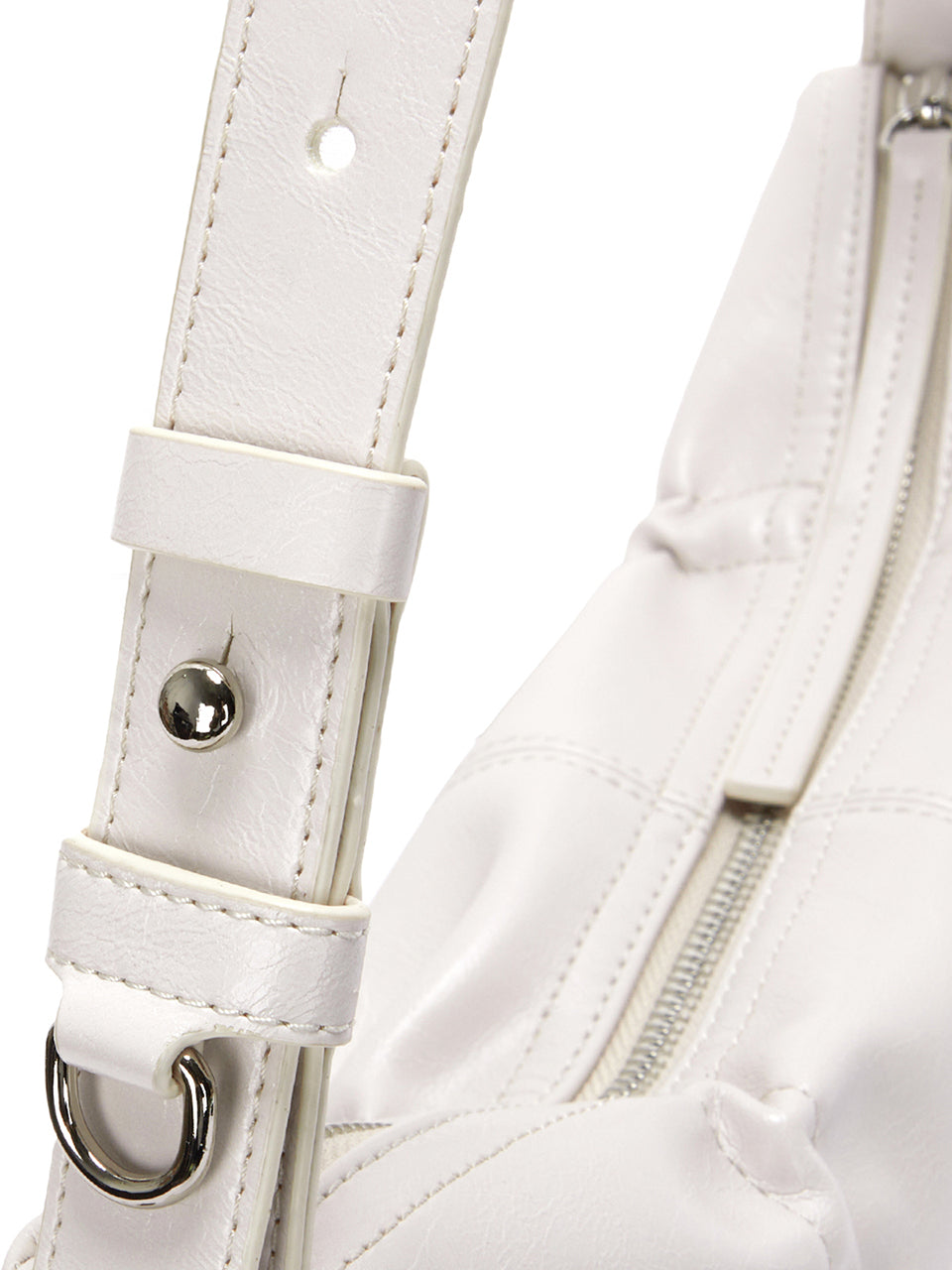 Matin Kim - Half Shirring Ribbon Round Bag (Ivory) product image 5 | TRAB K-Fashion Australia