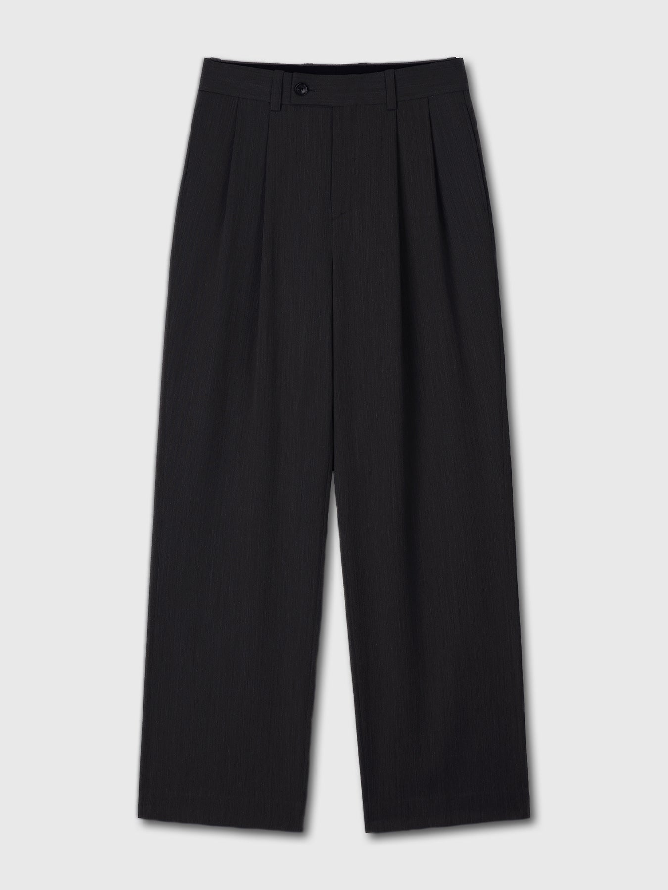 Tonywack - Wool Twill Pleated Wide Trousers (Black) product image 6 | TRAB K-Fashion Australia