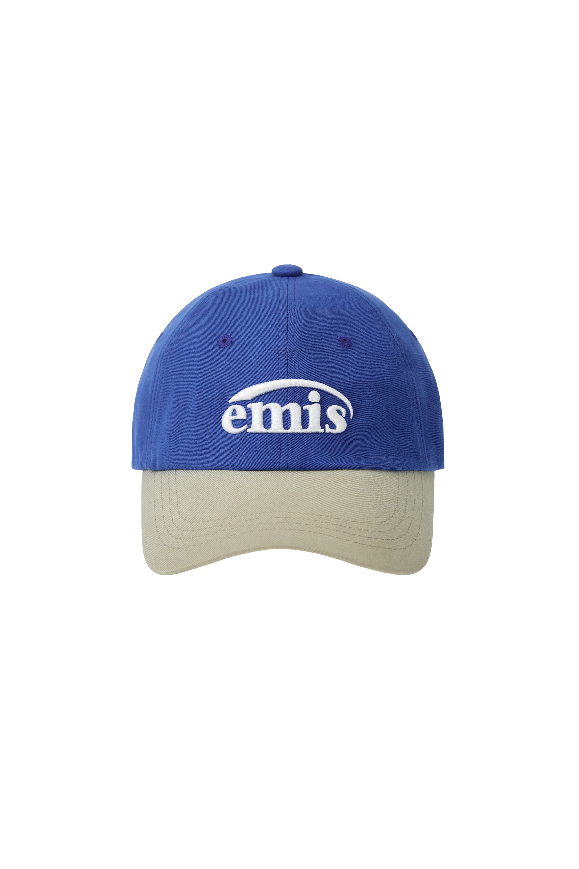Emis - New Logo Mix Ball Cap(Renewal) (Beige/Blue) product image 1 | TRAB K-Fashion Australia