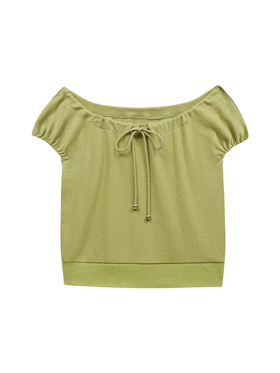 Margarin Fingers - Strap Off-Shoulder Top (Olive) product image 2 | TRAB K-Fashion Australia