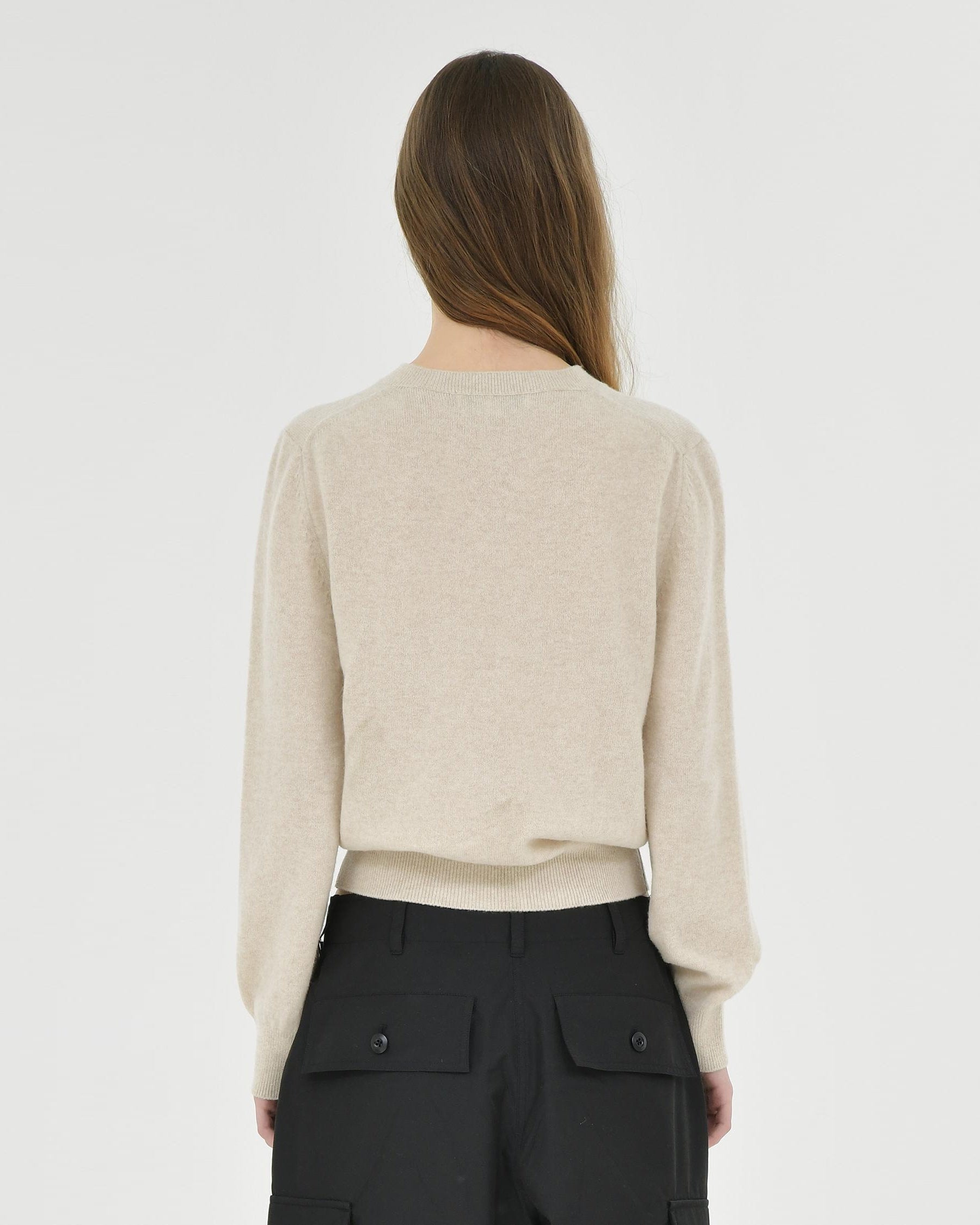 Brownyard - Extra Super Fine V Neck Knit (Beige) product image 2 | TRAB K-Fashion Australia