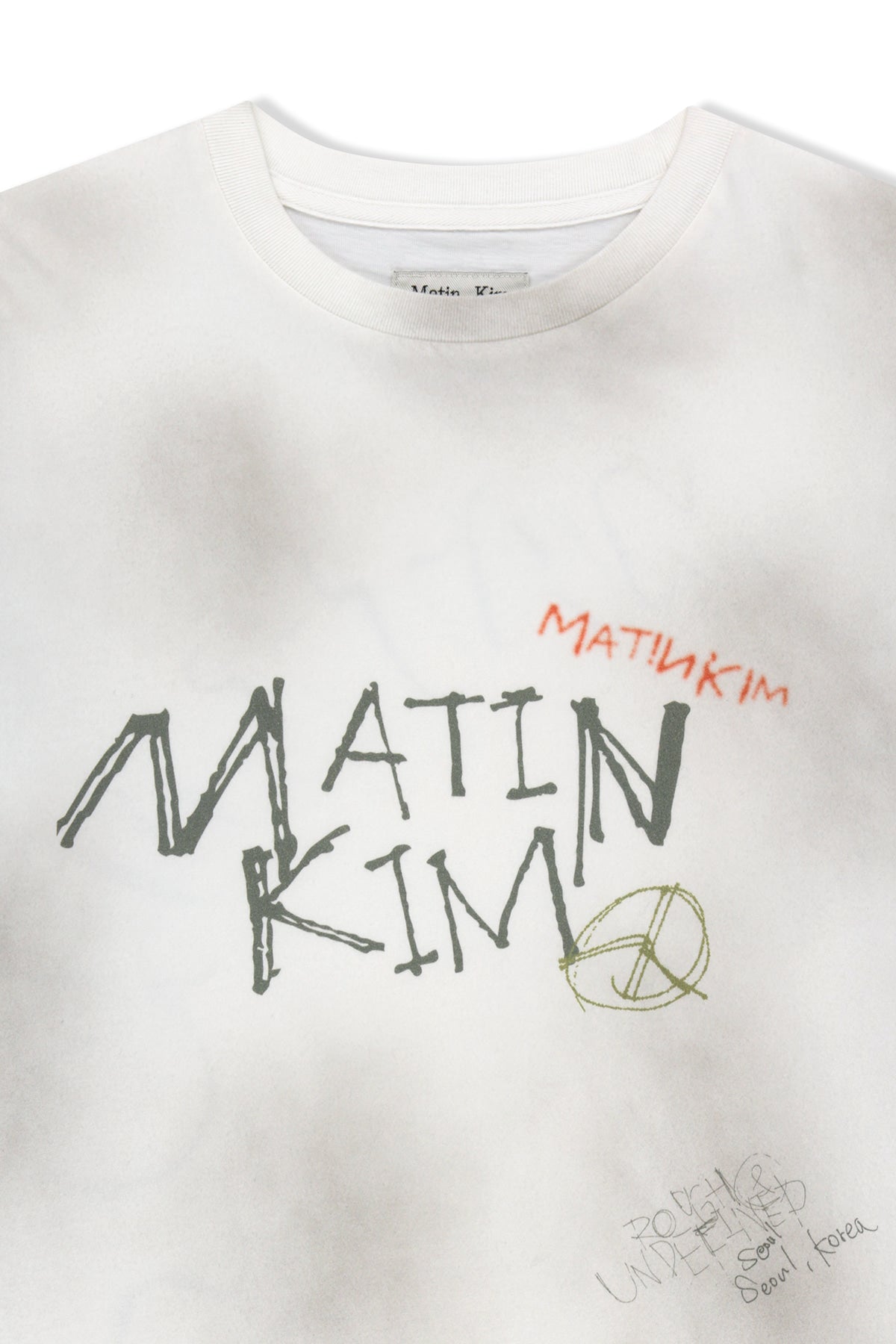 Matin Kim - Vintage Graffiti Logo Top (White) product image 3 | TRAB K-Fashion Australia