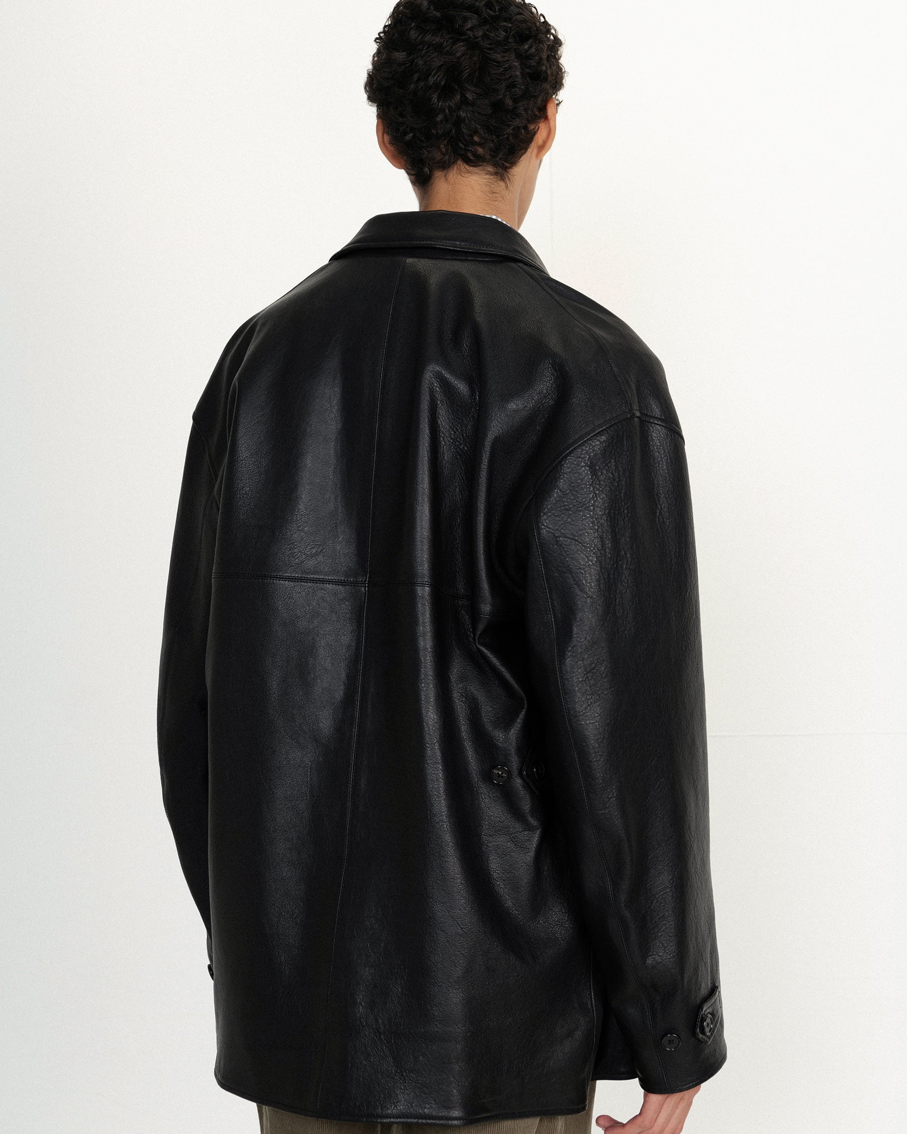 Brownyard - Leather Car Coat (Black) product image 5 | TRAB K-Fashion Australia