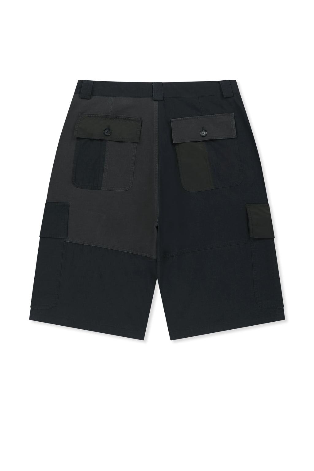 Matin Kim - Patchwork Cargo Bermuda Pants (Charcoal) product image 2 | TRAB K-Fashion Australia