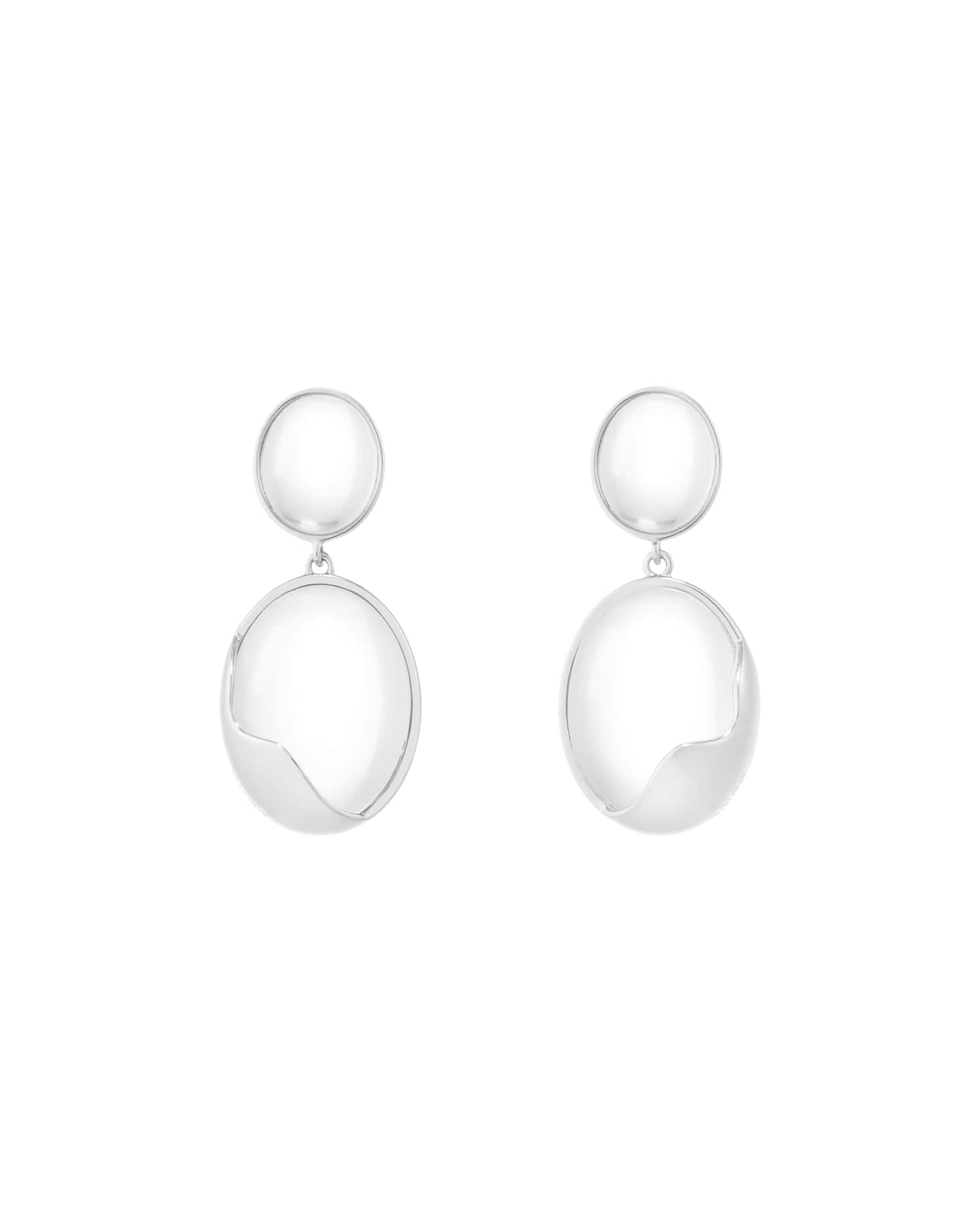 Numbering - Ellipse Glass Drop Earrings #5212 product image 6 | TRAB K-Fashion Australia