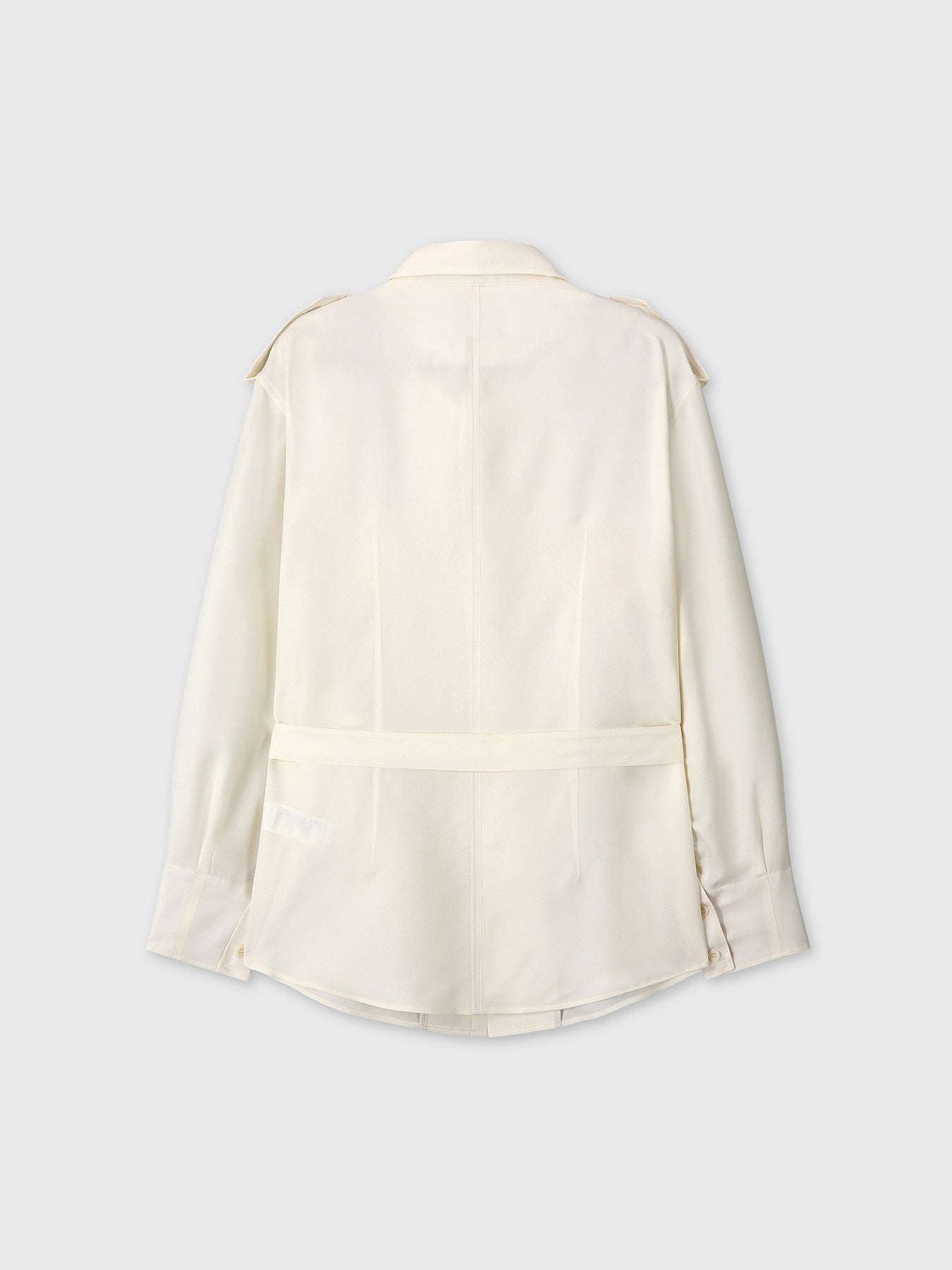 Tonywack - Silk Twill Military Field Shirt Jacket (Ivory) product image 10 | TRAB K-Fashion Australia