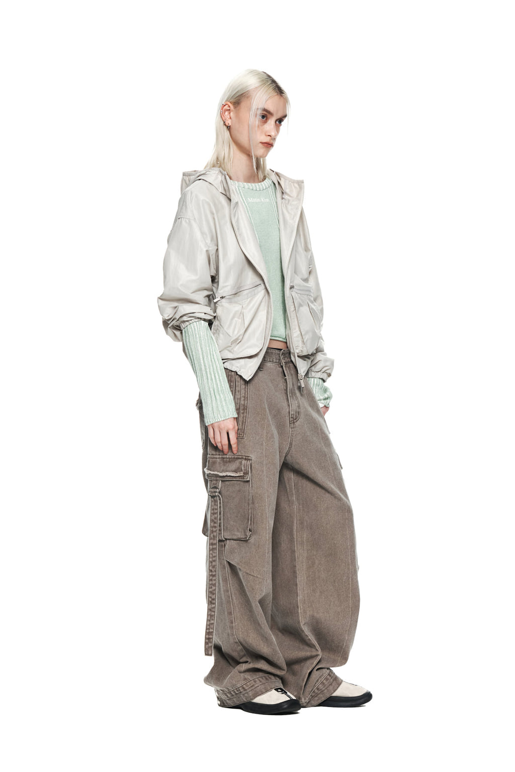 Matin Kim - Color Dying Cargo Pants (Grey) product image 9 | TRAB K-Fashion Australia
