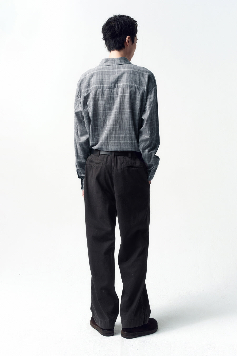 Insilence - Damaged Seer Check Shirts (Grey) product image 6 | TRAB K-Fashion Australia