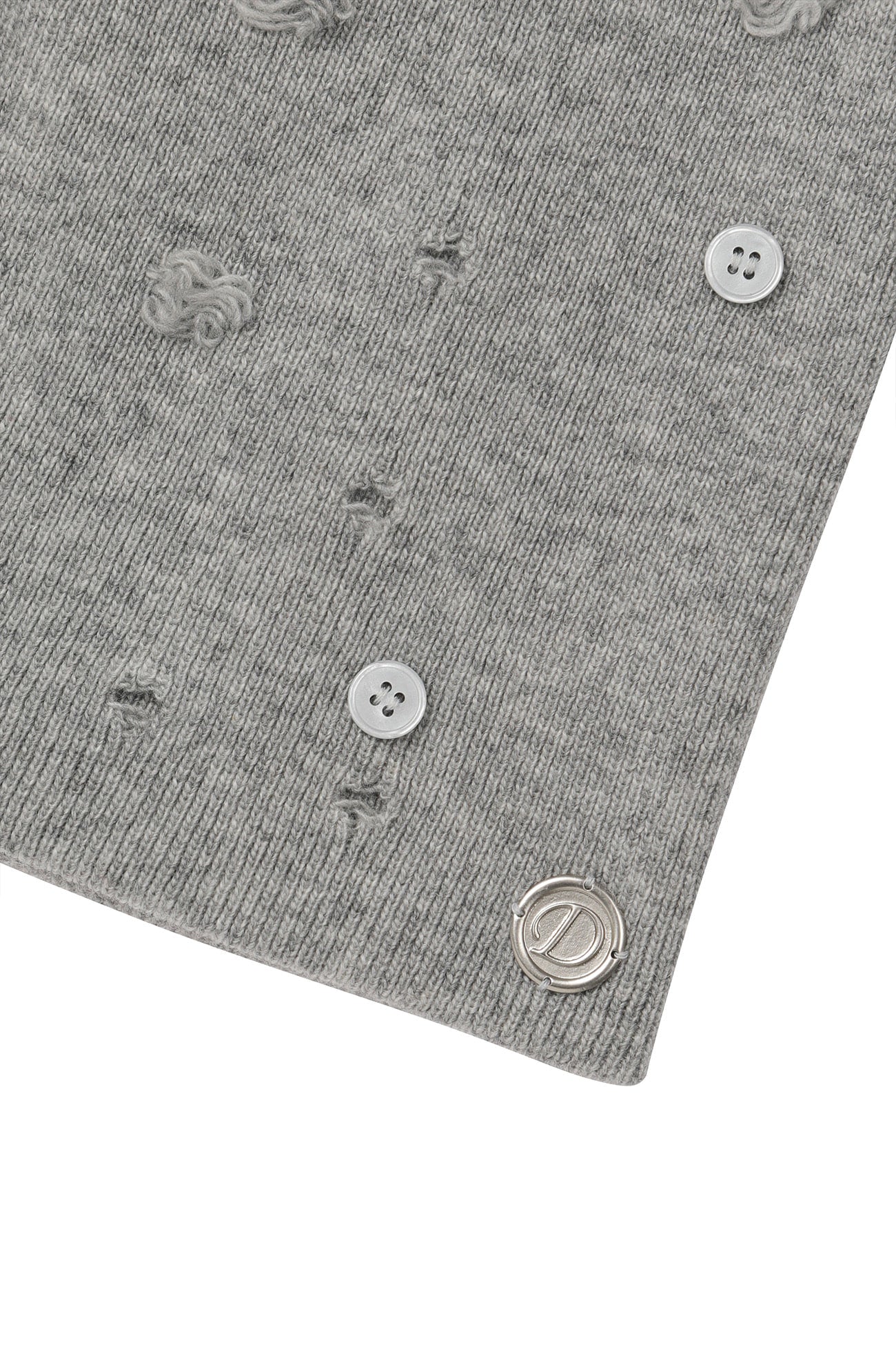 Deinet - Vintage Button Beanie (Grey) product image 6 | TRAB K-Fashion Australia