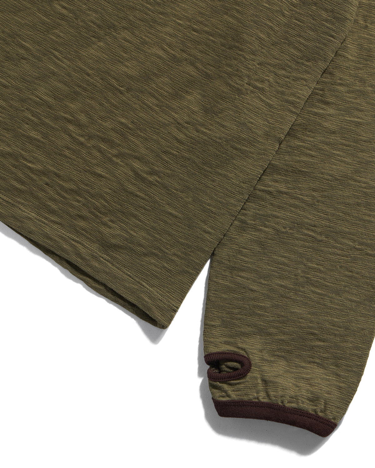 Eastlogue - Thumb Hole Ringer L.s T-shirts (Olive & Brown) product image 8 | TRAB K-Fashion Australia
