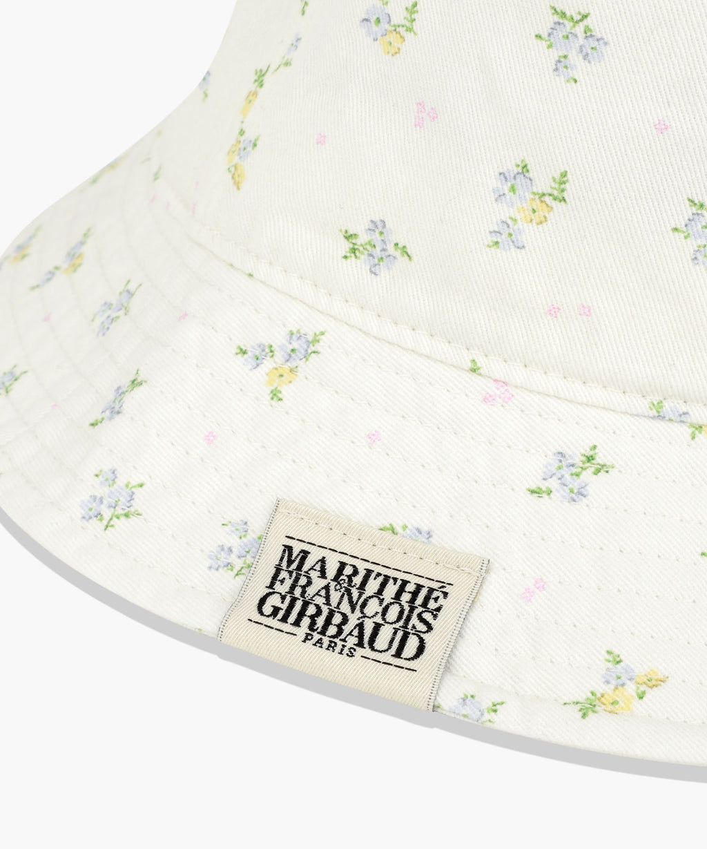 Marithe & Francois Girbaud - Classic Logo Flower Bucket Hat (Ivory) product image 3 | TRAB K-Fashion Australia