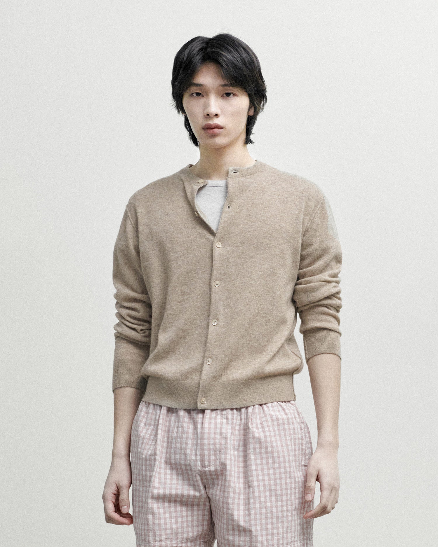 Brownyard - Soft Round Cardigan (Dark Beige) product image 1 | TRAB K-Fashion Australia
