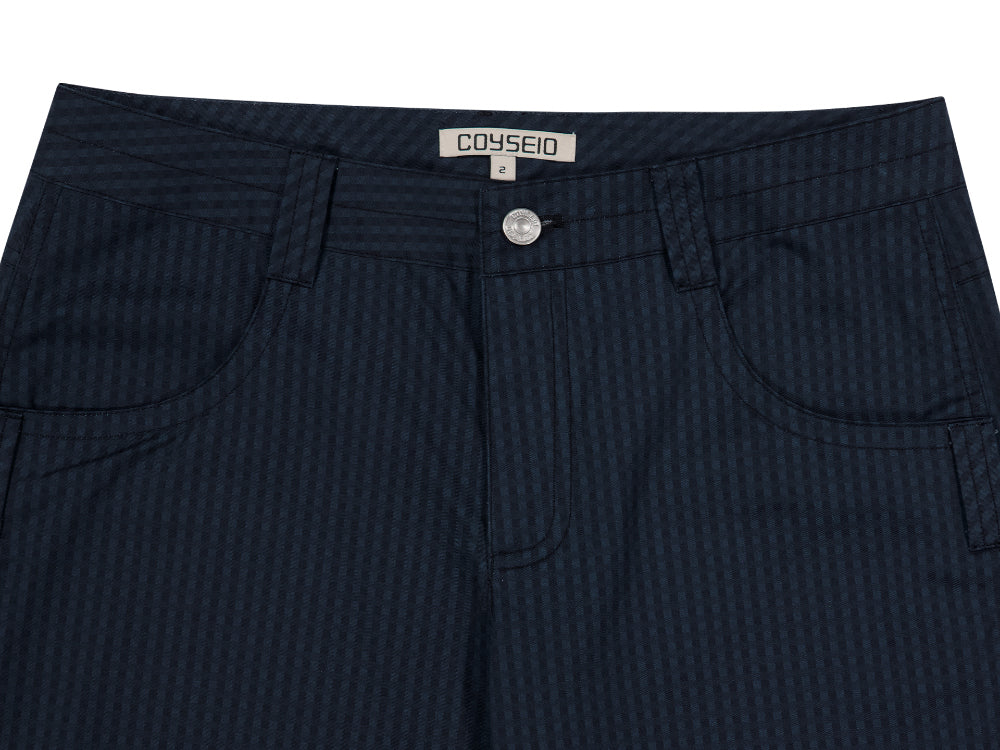 Coyseio - Coyseio X Blythe Check Boot Cut Pants (Navy) product image 8 | TRAB K-Fashion Australia