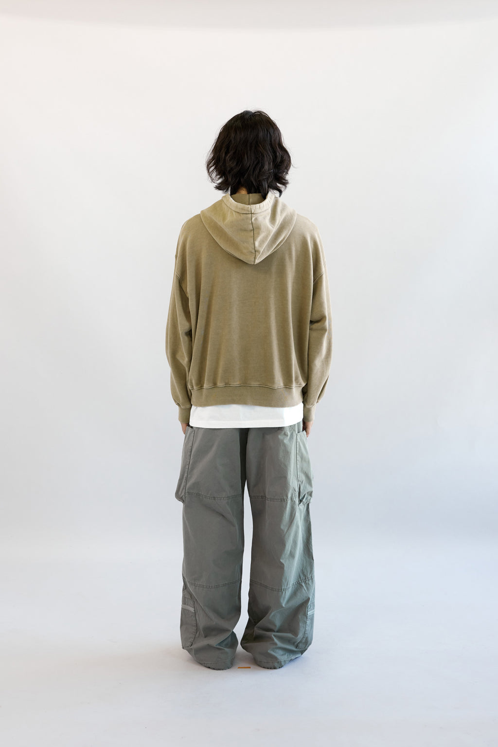 Hatchingroom - Layering Hoodie Washed (Olive) product image 6 | TRAB K-Fashion Australia