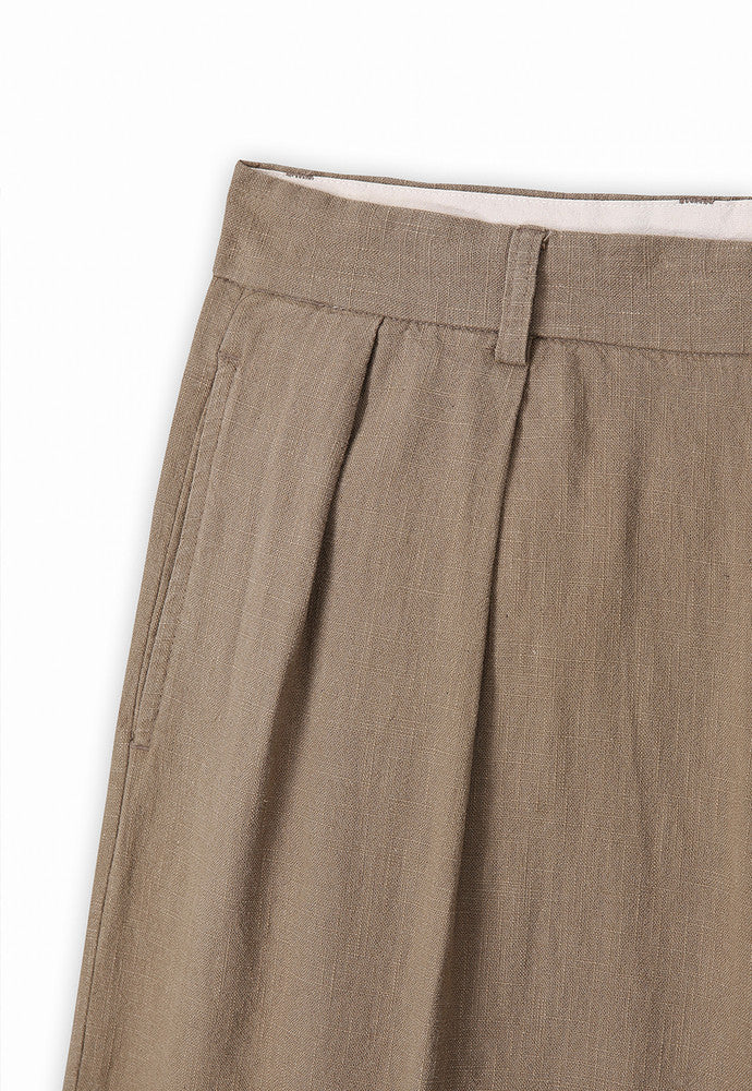 Art if acts - Washed Linen Bermuda Shorts (Khaki Beige) product image 10 | TRAB K-Fashion Australia