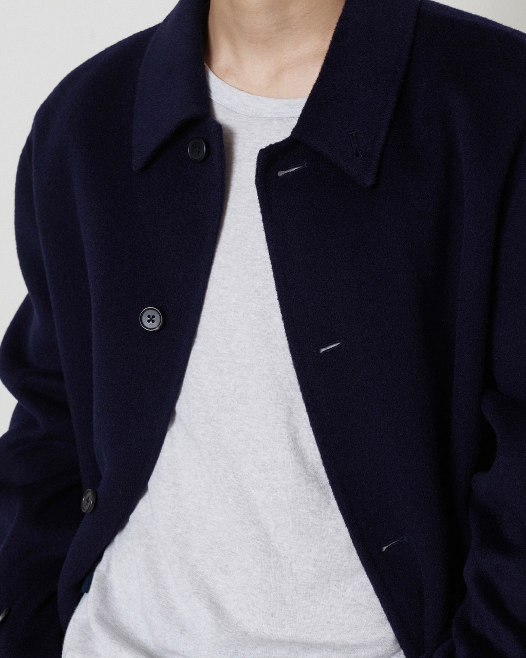Brownyard - Handmade Half Coat (Dark Navy) product image 2 | TRAB K-Fashion Australia