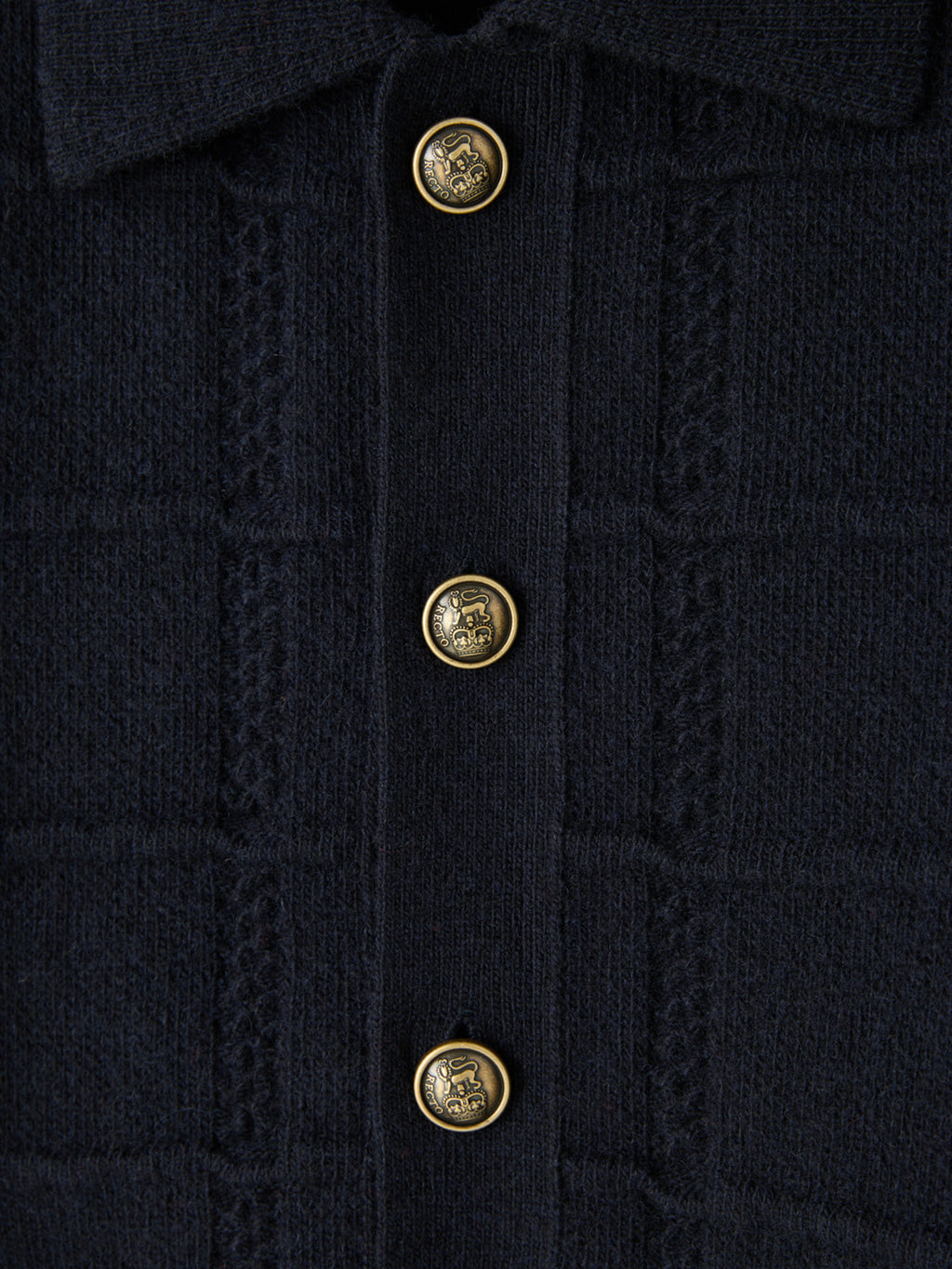 Recto - Vintage Button Collar Cardigan (Dark Navy) product image 10 | TRAB K-Fashion Australia