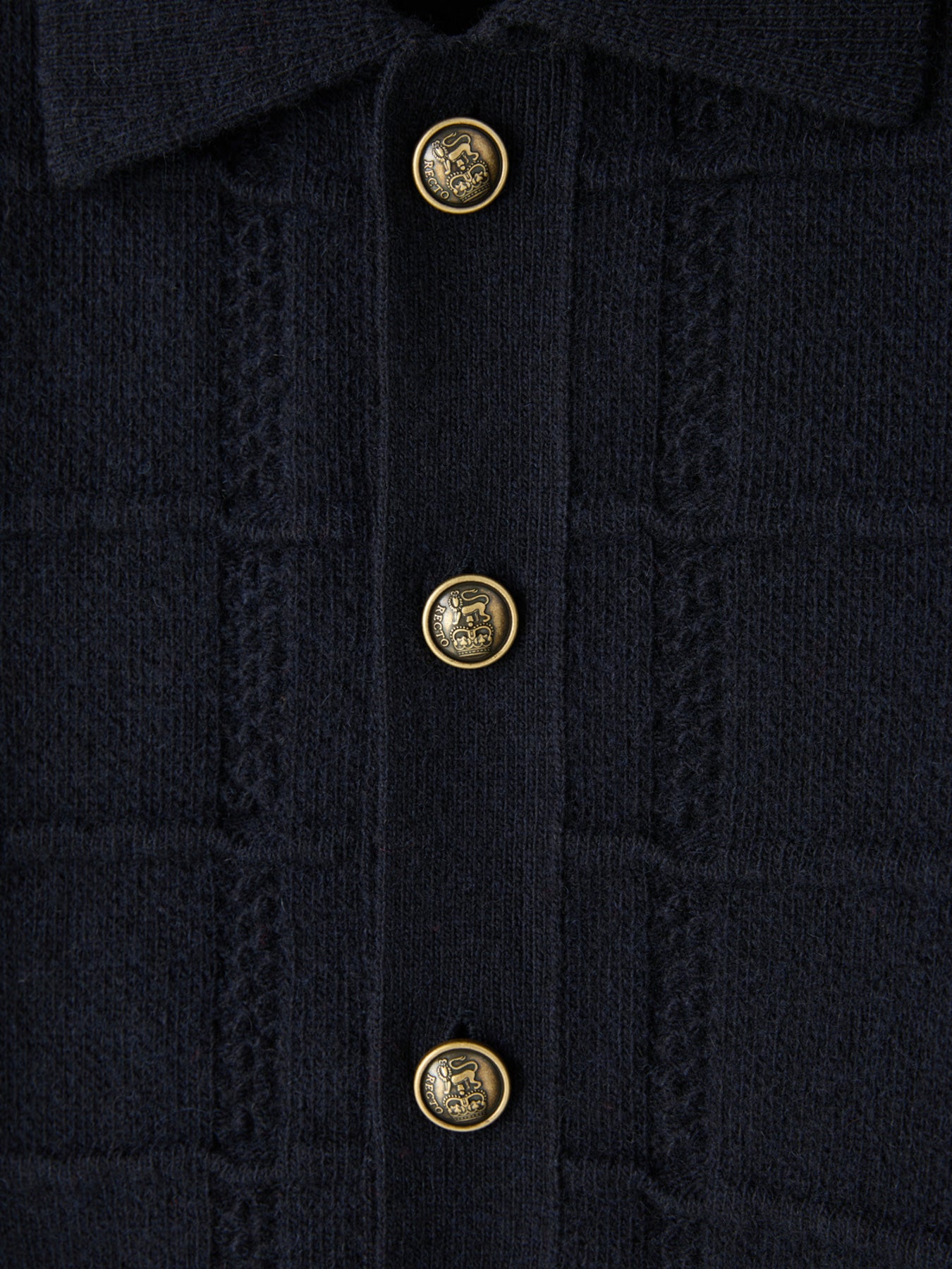 Recto - Vintage Button Collar Cardigan (Dark Navy) product image 10 | TRAB K-Fashion Australia