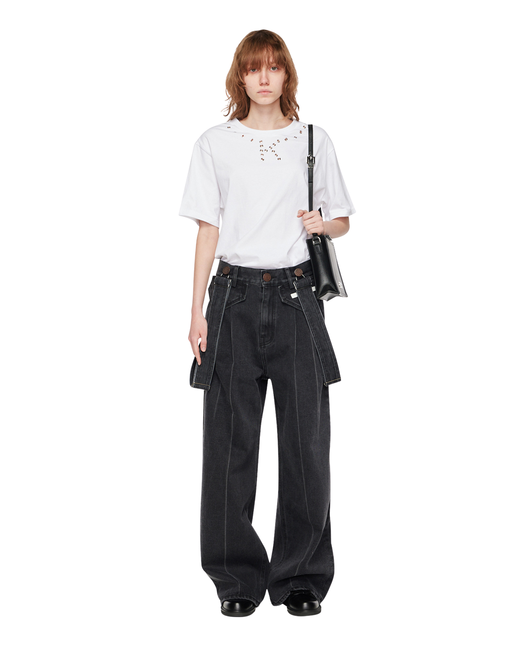 Kimhe Kim - Eyelet K T-Shirt (White) product image 1 | TRAB K-Fashion Australia