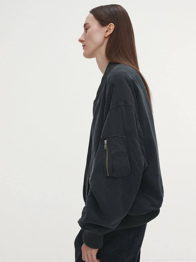 Tonywack - Rayon Twill Bomber Jacket (Carbon) product image 5 | TRAB K-Fashion Australia