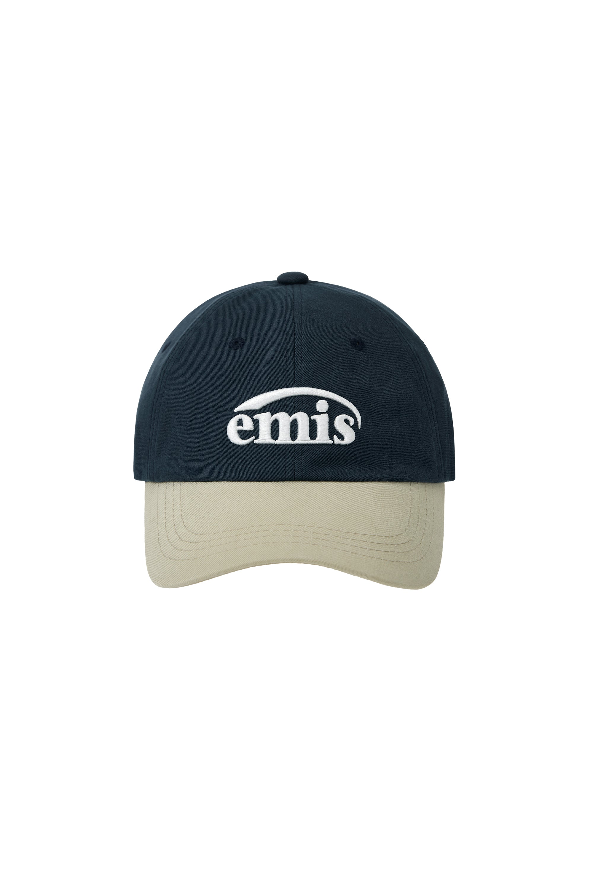 Emis - New Logo Mix Ball Cap Renewal (Beige/Navy) product image 1 | TRAB K-Fashion Australia