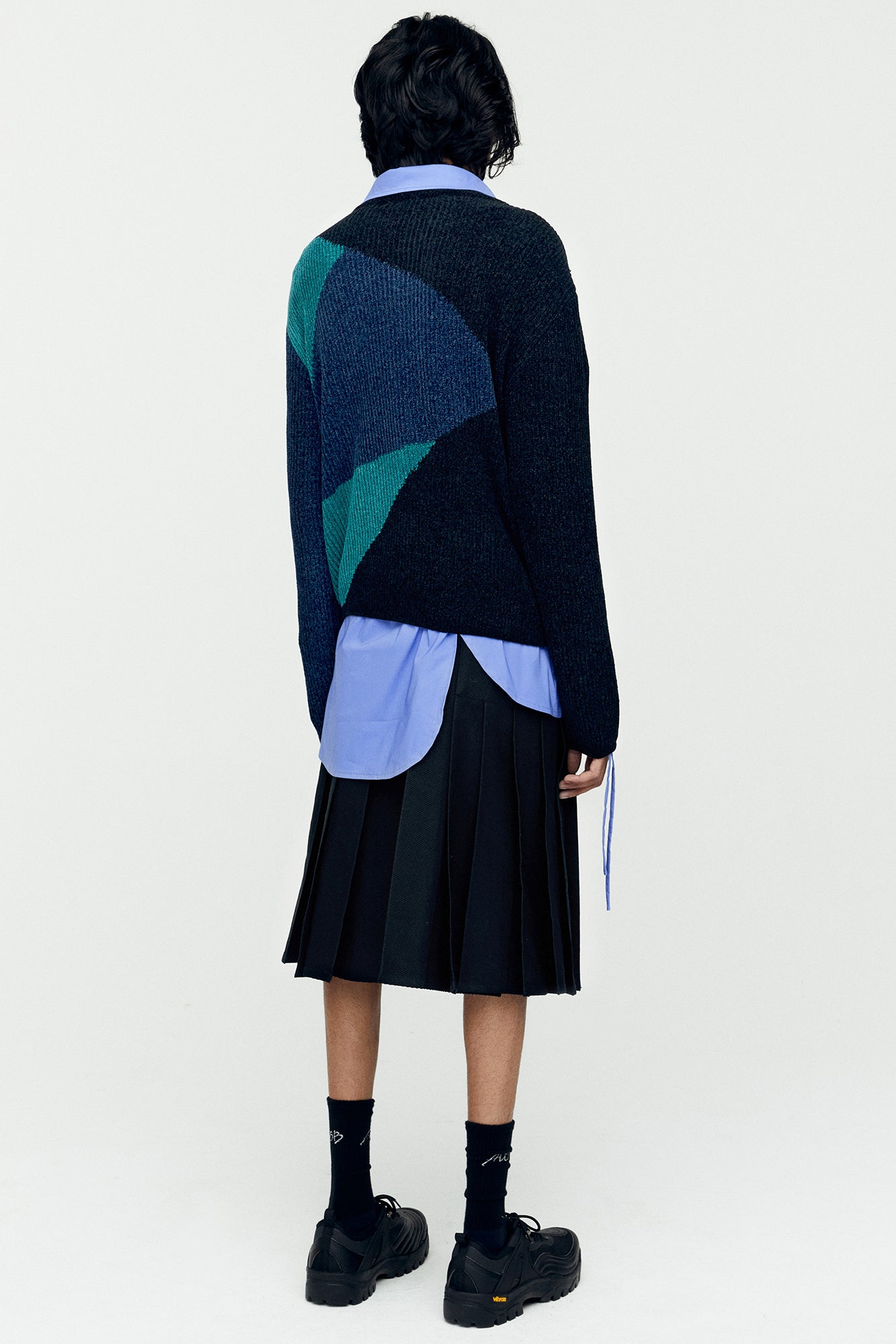 Andersson Bell - Fite Crew-Neck Sweater (Black/Blue) product image 3 | TRAB K-Fashion Australia